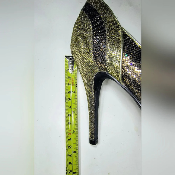 Worthington Peep Toe High Heel Sparkly Sequin Pumps, 7 1/2 - Picture 7 of 8